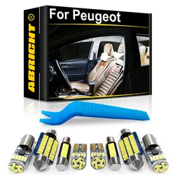 Car LED Interior Lights Canbus For Peugeot 207 307 407 106 107 108 206 308 508 206 2008 3008 4007 4008 5008 RCZ Auto Accessories
