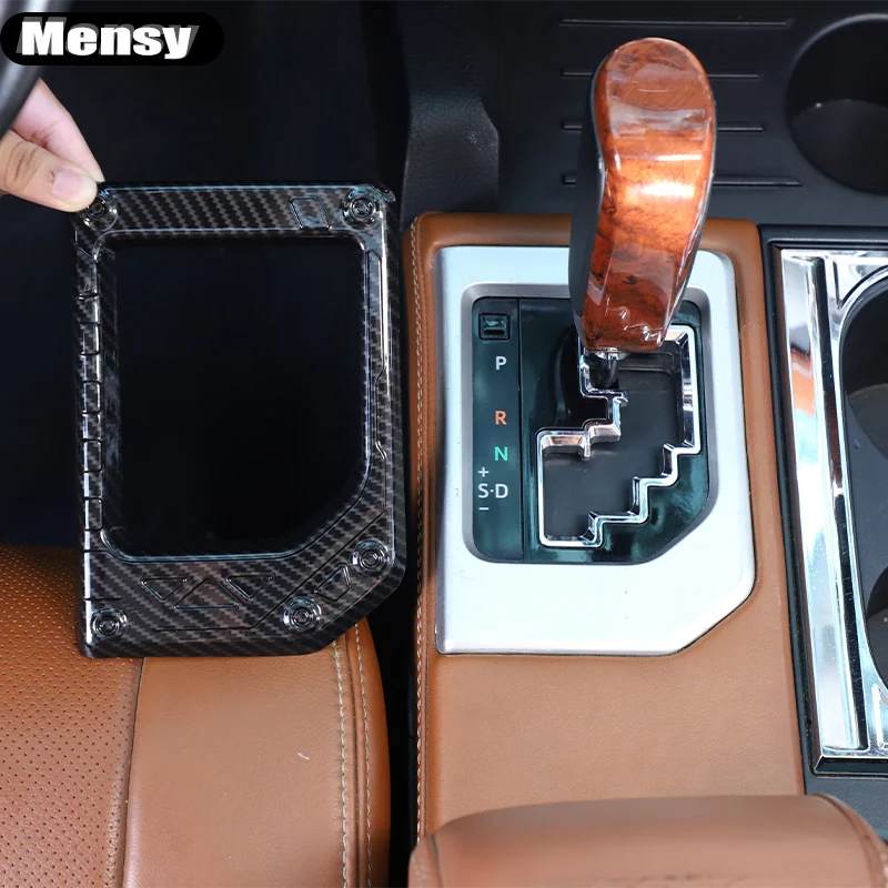 

For Toyota Tundra 2014-2021 Car Center Control Shift Panel Water Cup Decorative Frame cover Stickers Car Accessories