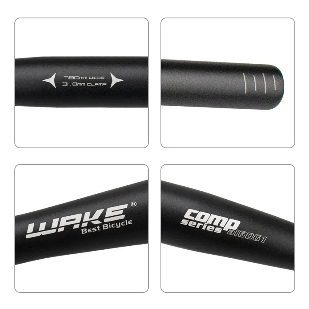 WAKE-Barre transversale en alliage d'aluminium pour VTT et BMX, pièce de bicyclette résistante, diamètre 780mm, 31.8mm