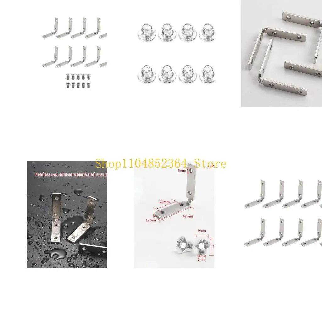 

652F 90-Degree Cabinet Pull Corner Supports Steel 90-Degree Cabinet Door Handle Corner Fasteners for Cabinet Organization