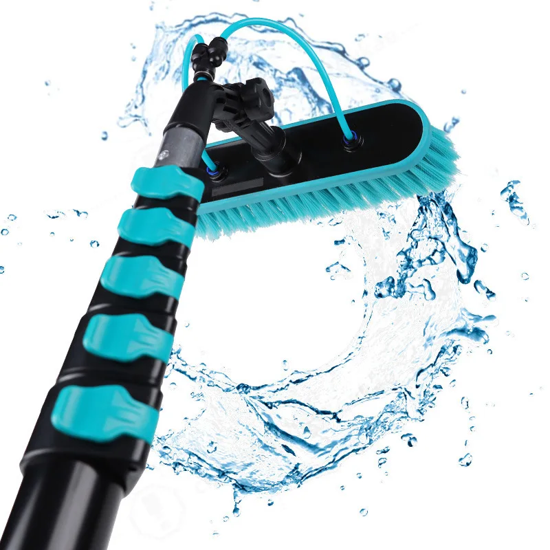 3.6-4.8m Photovoltaic Panel Cleaning Tool for Solar Panels Water Brush for Glass Cleaning Extended Telescopic Brush