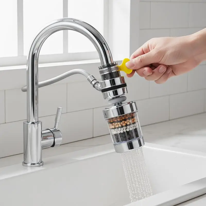 1/2pcs 360° Rotatable 6 Layers Faucet Filter Kitchen Tool Sink Bathroom Bubbler Filtration Faucet Splash-proof Shower