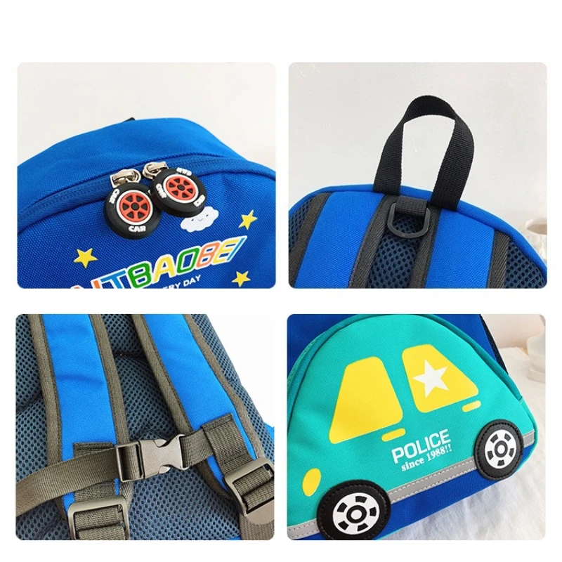 Sacs d'école mignons pour enfants, sac à dos 3D en forme de voiture de dessin animé, pour filles et garçons, sacs d'école maternelle pour enfants de 0 à 3 ans et de 4 à 6 ans