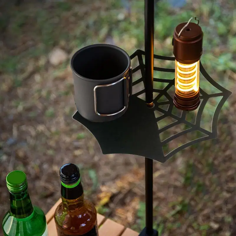 

Shelf Holder Portable Tray Holder Sturdy Lantern Holder Sufficient Space Lamp Bracket Tray Holder For Camping Picnic Barbecue