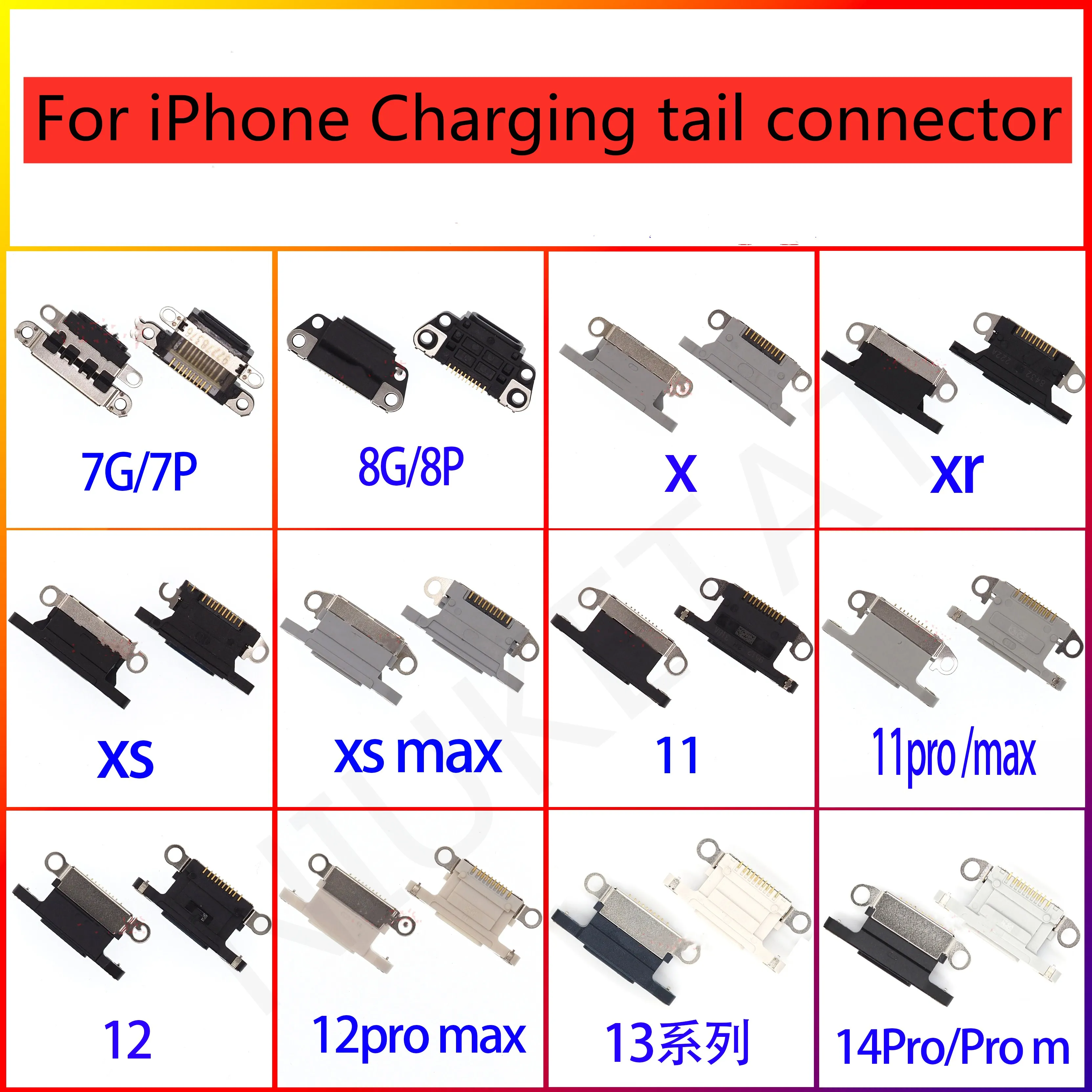 Złącze ładowania Mini USB Jack do iPhone'a 7 X XS 11 Pro 11Pro max 12 13 mini 12/13 14 Pro max 14Plus