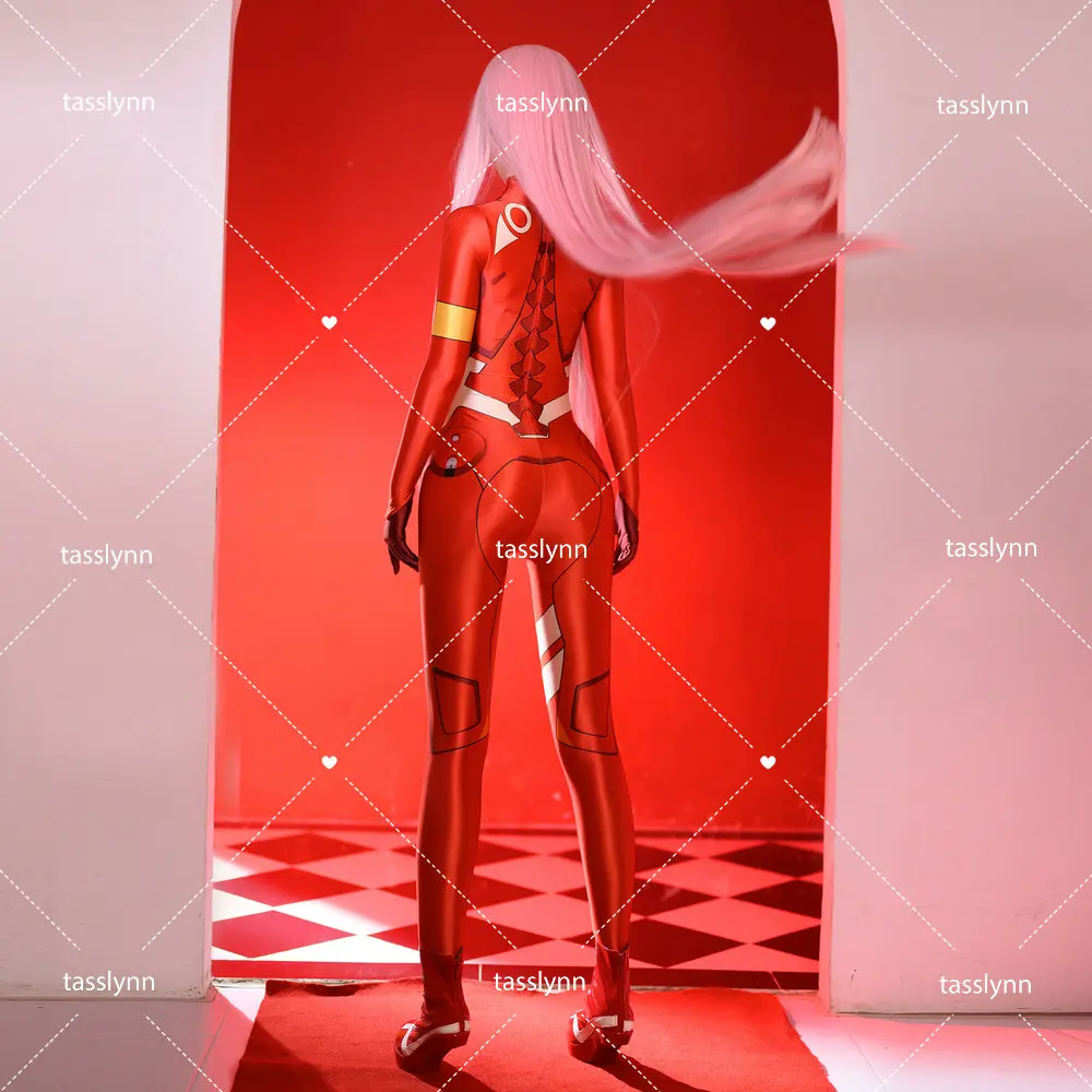 Anime DARLING In The FRANXX ZERO TWO Cosplay Costume Jumpsuits Rompers  Spandex 02 Zentai  Halloween Costume for Women