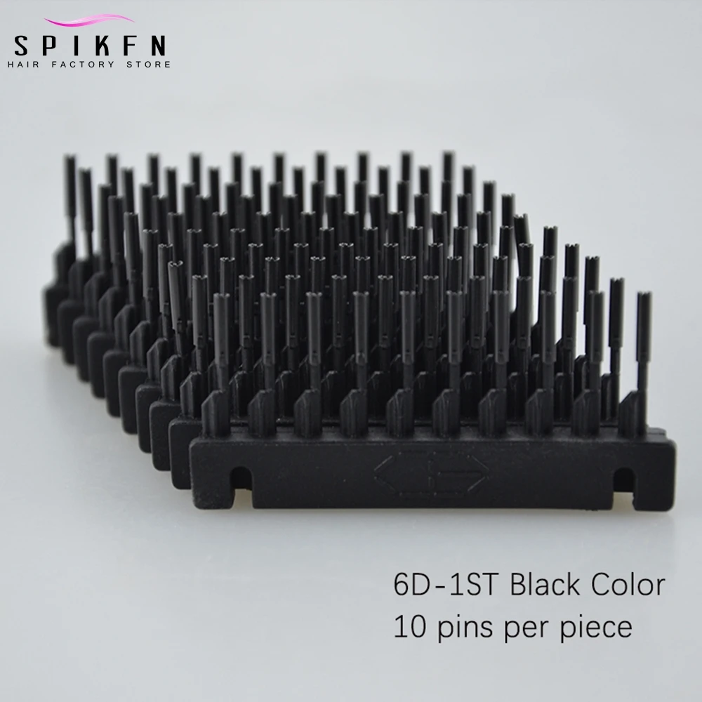 Fibbie per capelli 6D estensioni dei capelli umani 6D strumenti di ricambio 10pin 5pin biondo marrone nero 40 pezzi/pacco per riutilizzo dei capelli 6D