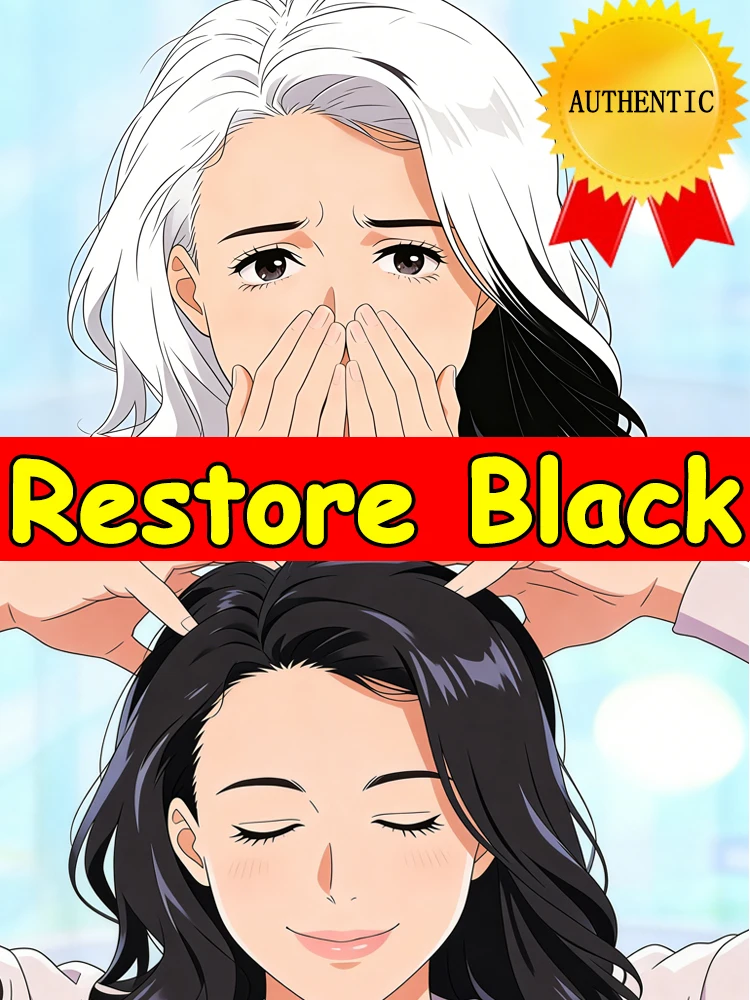 Deeply nourishes hair root melanin, turns gray hair black, prevents recurrence, and provides long-lasting effects.