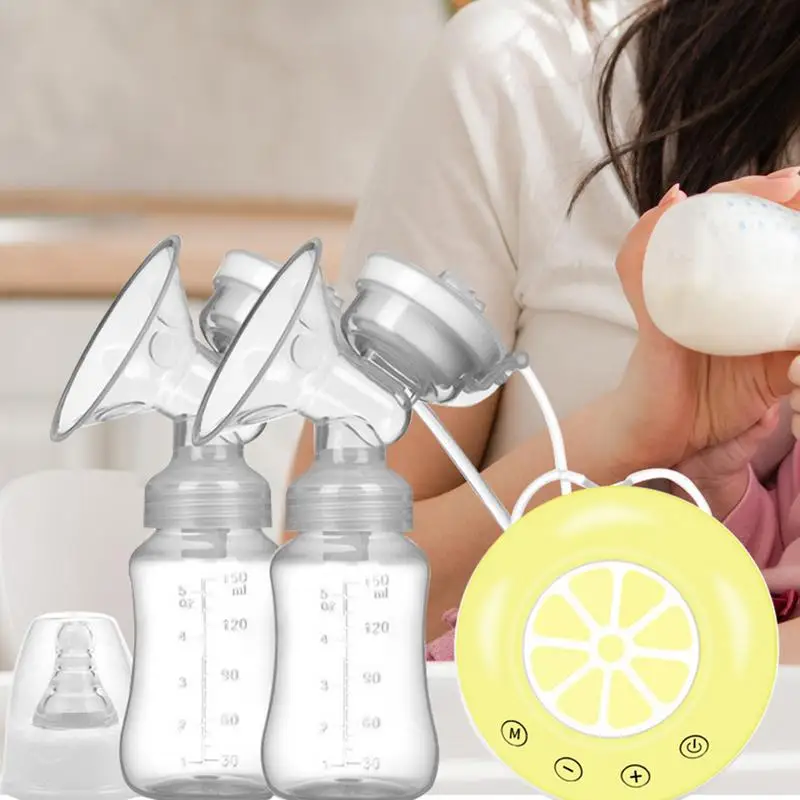 Electric Milk Pump Breast Pump Extraction Pumps With 2 Milk Bottles Multiple Modes Portable Breast Pumps For Home Travel