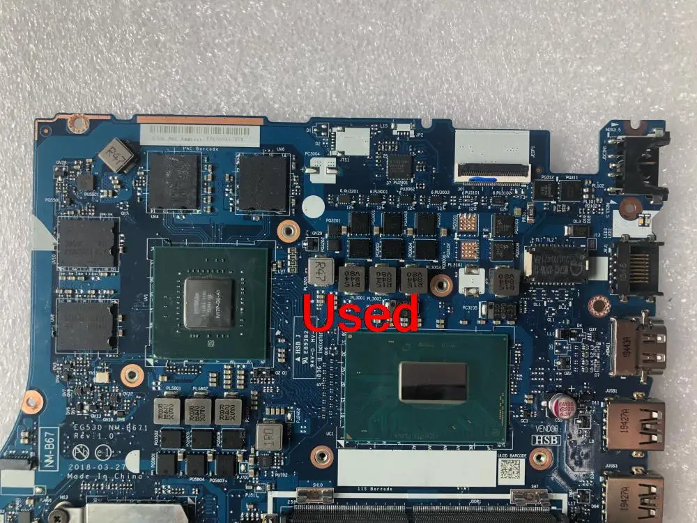 NM-B671 For Lenovo Ideapad 330-15ICH/ 330-17ICH Laptop Motherboard CPU I7-8750H GTX1050 V4G FRU 5B20R46728 5B20R46732