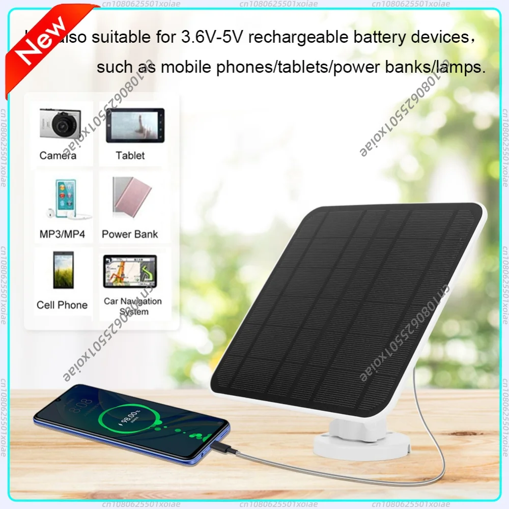5V 6W Solar Panel Micro USB & USB-C Port Solar Panel Kit 9.2 Ft Charging Cable for Security Camera for Eufycam 3/3C/2/2C/2 Pro