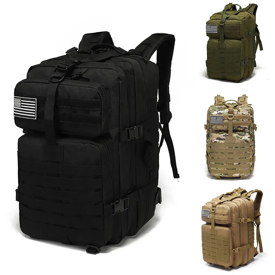 Zaino tattico militare 45L Army Large Assault Pack Molle borsa da trekking zaino borse da viaggio all\'aperto zaino da scuola 3P all\'aperto