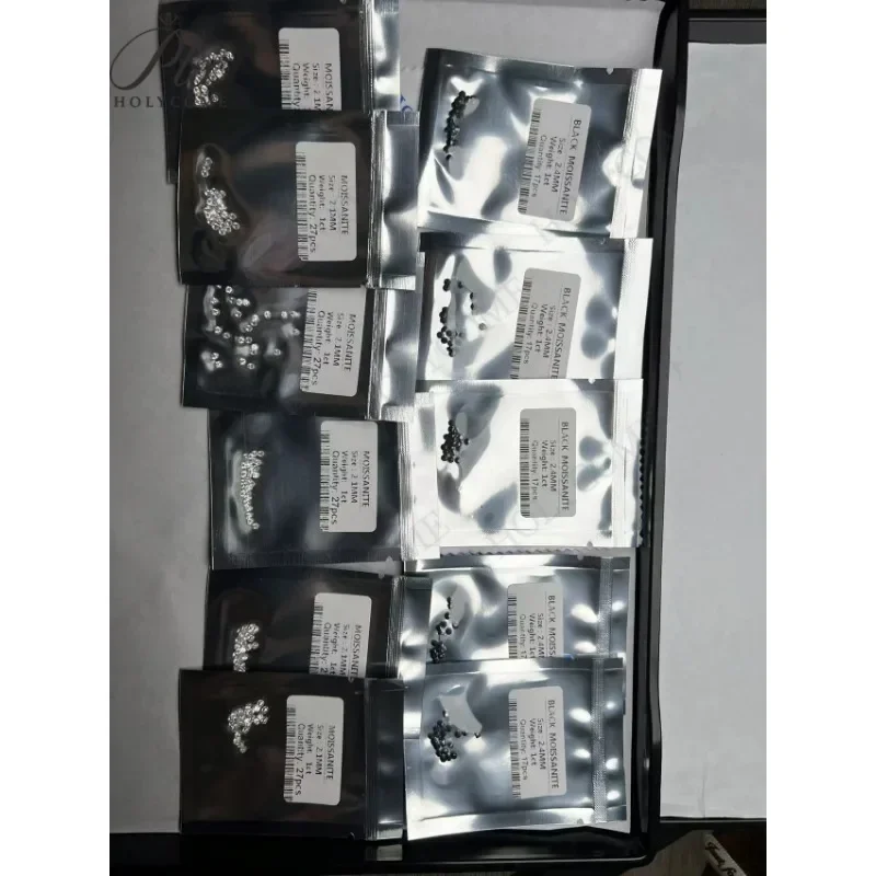 Holycome 100% Real Moissanite 0.7-3.0mm 1CT D DEF VVS1 Round Cut Super White Moissanite Diamond Test Positive Wholesale Price