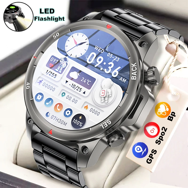 Huawei-reloj inteligente para hombre, Smartwatch resistente al agua IP67 con GPS, pantalla HD de x 360 360, control del ritmo cardíaco, Bluetooth,