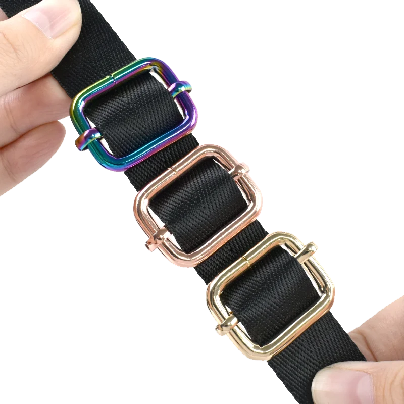 10 Stück 20-50 mm Metallschnalle, Dreifach-Gleitschließe, Haken für Haustierhalsband, Taschenriemen, Gurtband-Schnallen, DIY-Hardware-Zubehör – Detail 6