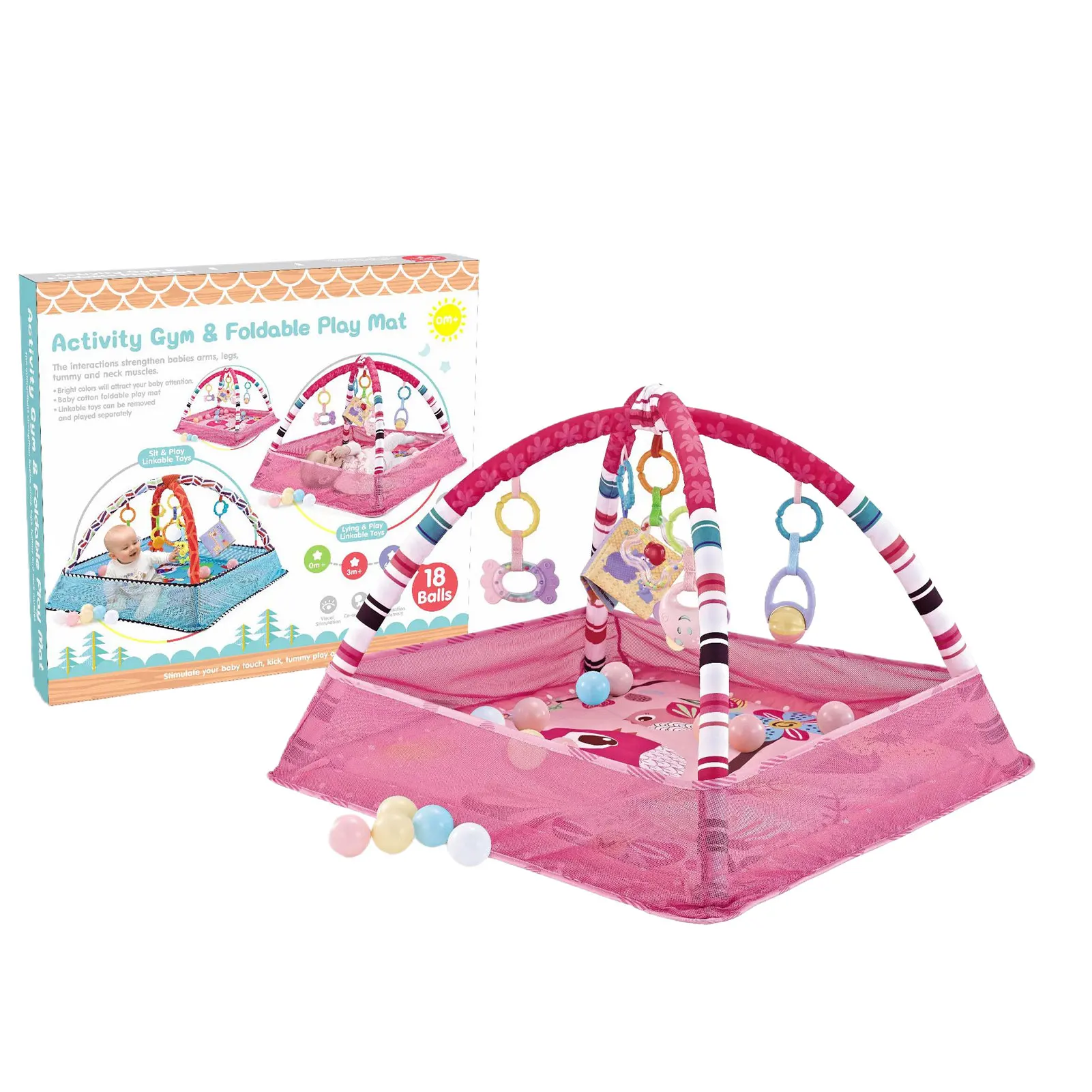 Cadre de Fitness pour Bébé, Polymère, Clôture Multifonction, Sol, Jeu d'Activité, Couverture, Jouets d'Éveil