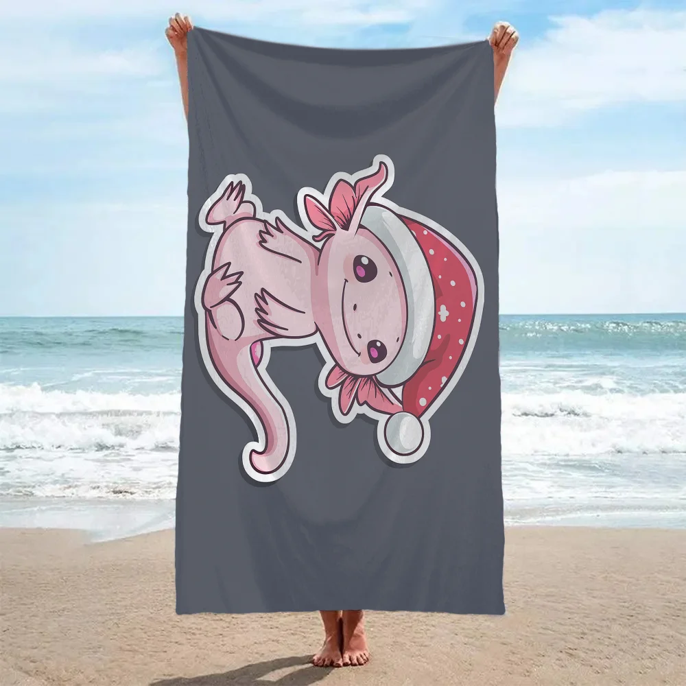 Axolotl Art Towel Bath towel pattern beach towel quick drying and absorbent Pure Cotton basically never fade