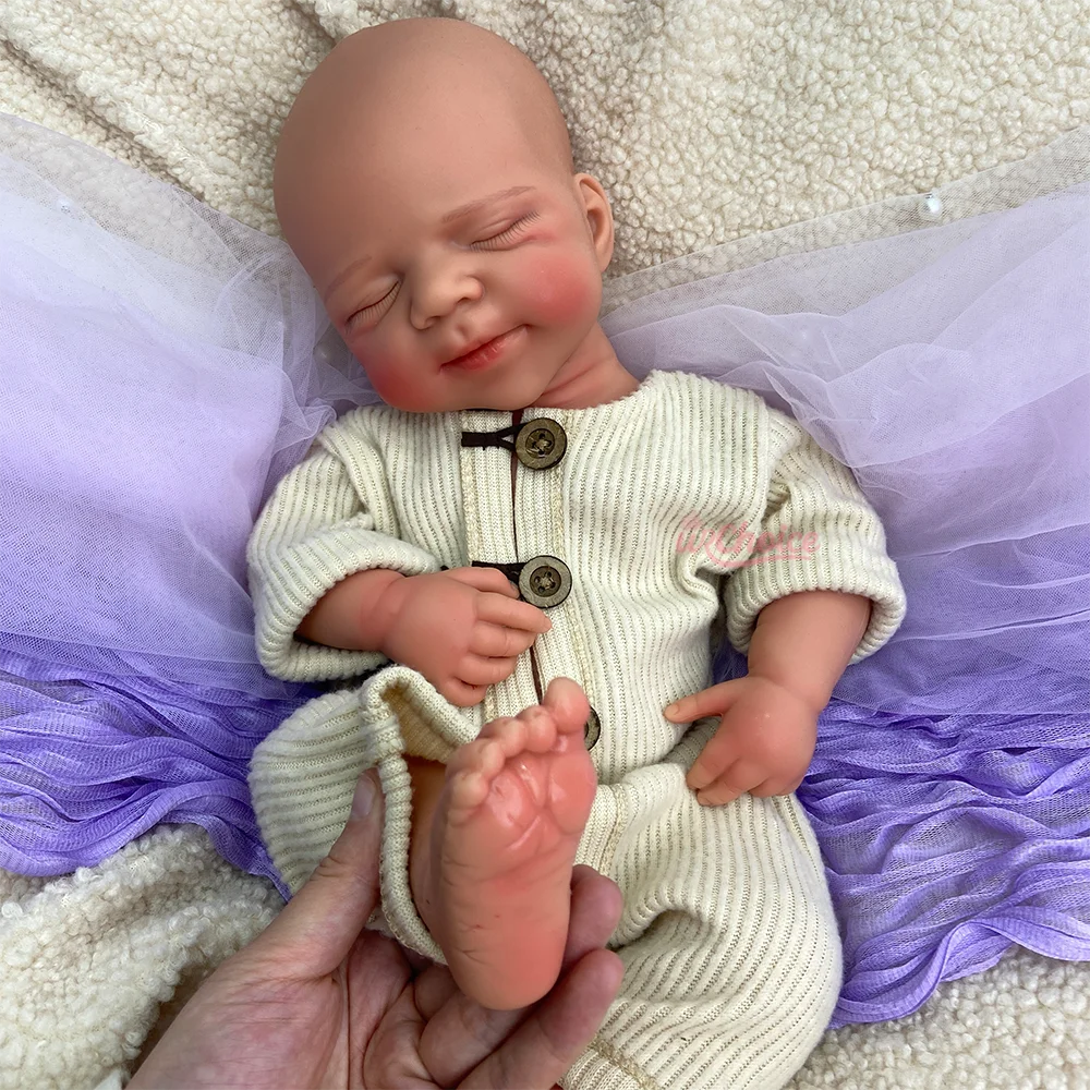 Hot Sale 20" Waterproof Silicone Reborn Baby Girl/Boy Pascale Handmade DIY Painted Open Mouth Doll Collection Christmas Gift