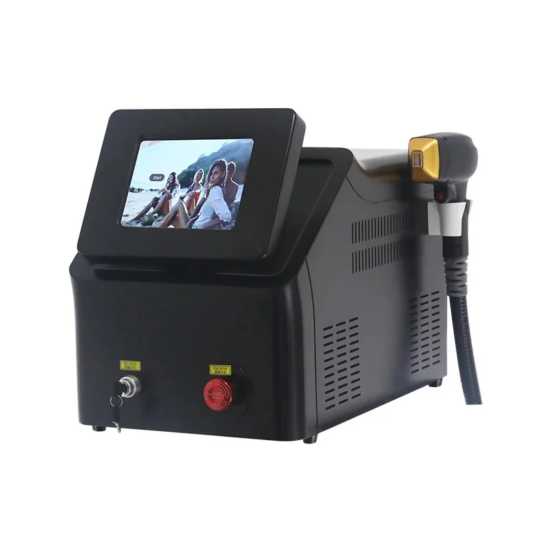 Vertical Painless 808 Diode Laser Hair Removal Machine: Factory Price 3-Wavelength Semiconductor 755nm, 808nm, and 1064nm.