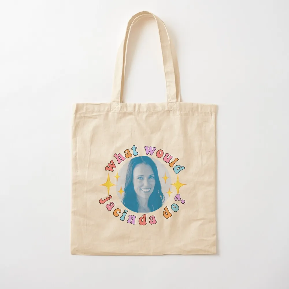 What would jacinda do? Pastel sparkles version Tote Bag women bag hand bags reusable shopping bags bag for beach Canvas Tote