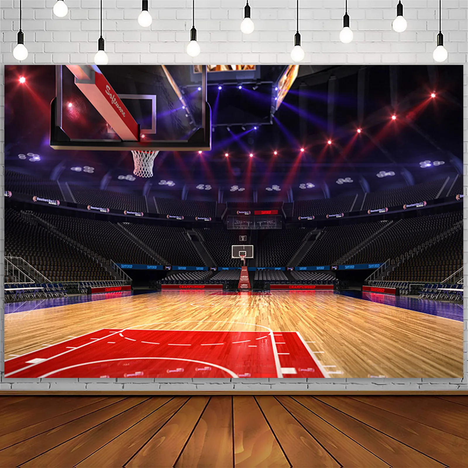 

Photography Background Basketball Gymnasium Real Sports Basketball Court Birthday Backdrop Boy Cake Party Decor Studio Props