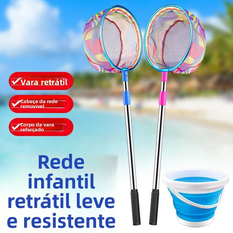 rede-de-pesca-infantil-rede-de-borboleta-capturador-de-insetos-vara-extensivel-de-material-de-carbono-resistente-cesto-pa