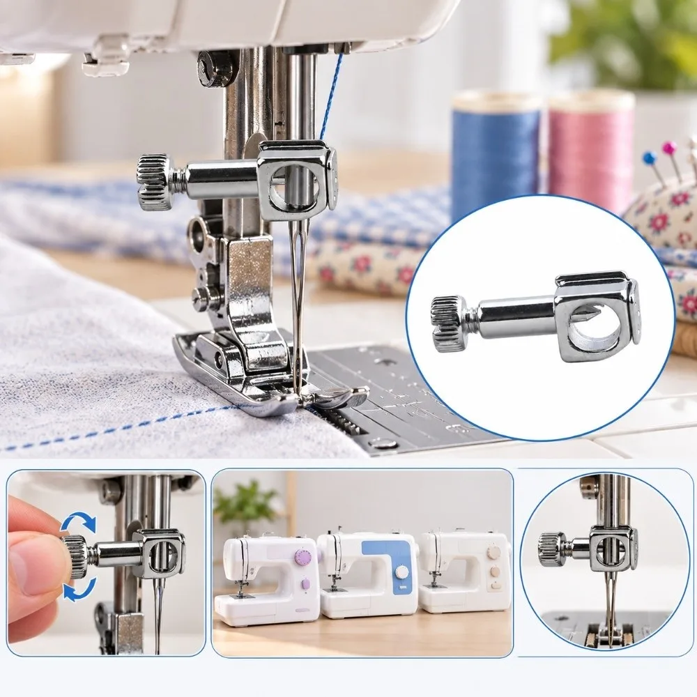 2pcs Replacement Part Sewing Machine Needle Clamp Compatible Design Steel Material Replacement Needle Holder Needle Clamp Holder