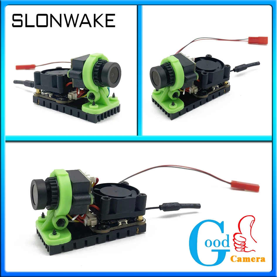 SLONWAKE-sistema FPV mejorado, transmisor FPV ajustable de 5,8 GHz, 48 canales, 1000mW, cámara CMOS 1000TVL para coches RC, Dron de carreras FPV