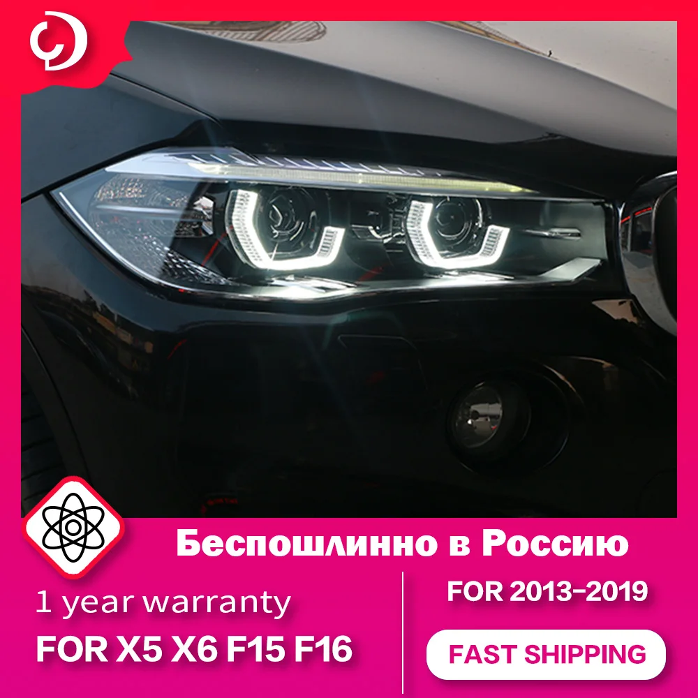 Фары для X5 F15 2013-2019 X6 F16 Foco, светодиодные фары DRL, ходовой сигнал поворота, светодиодный проектор, бифокальные линзы, аксессуары