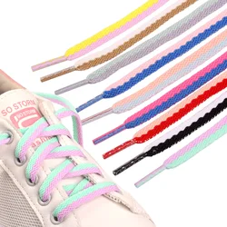 Cordones planos para zapatillas de deporte, 1 par, 8mm, colores mezclados, accesorios surtidos