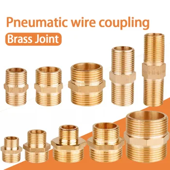Adaptateur de couremplaçant rapide BSP, tuyau en laiton, six continents, raccord 1/8, 1/4, 3/8, 1/2, 3/4, 1, filetage mâle à mâle, connecteur d'eau, d'huile, de gaz