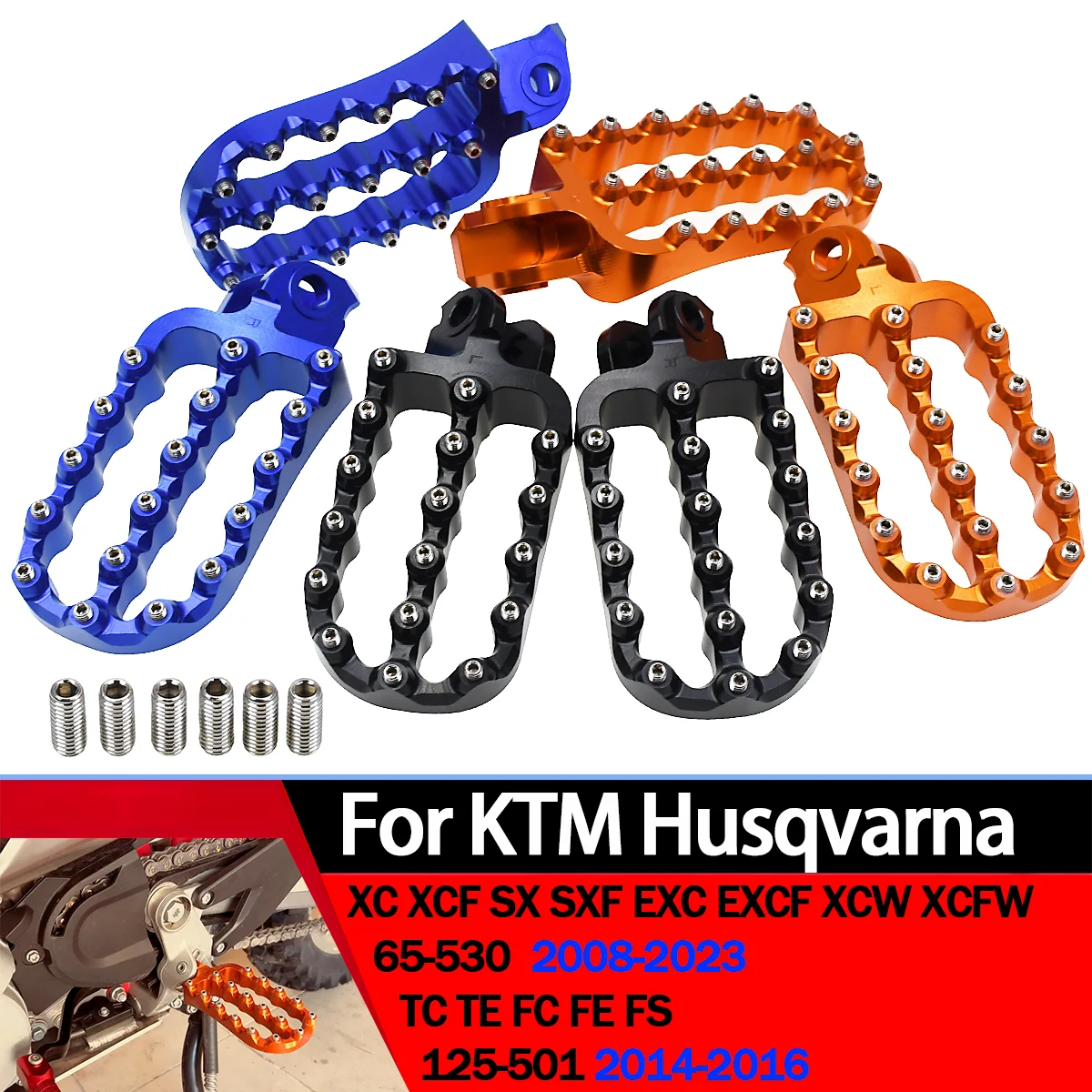 For KTM Motorcycle CNC Foot Rest Pegs Footrest Footpeg 690 790 890 950 990 1050 1090 1190 1290 Adventure Supermoto S T SMC R