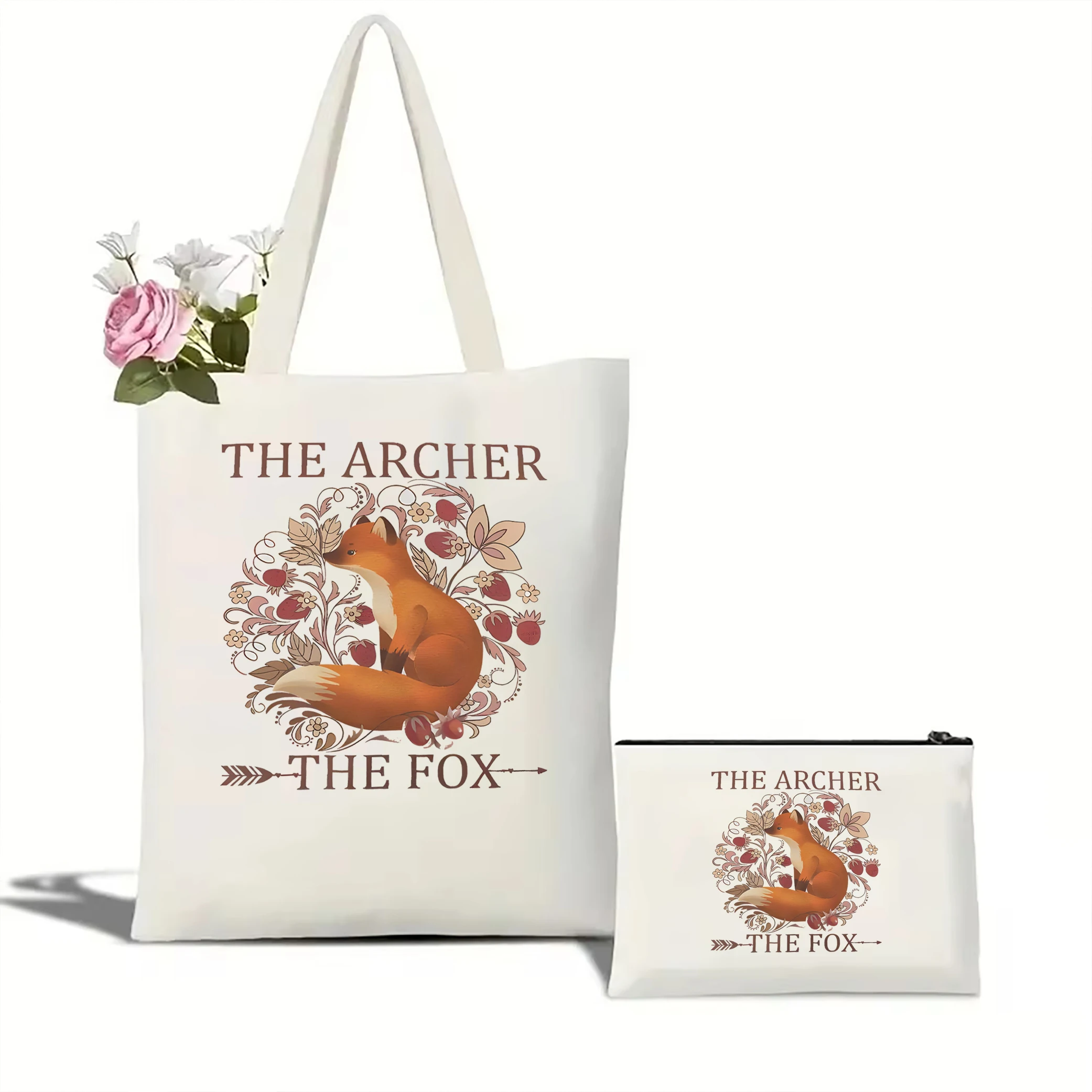The Archer and The Fox Pastel Totes Bags Once Upon A Broken Heart Evajacks Women's Totes Bag Bookish Tote Bags Canvas Tote Bag