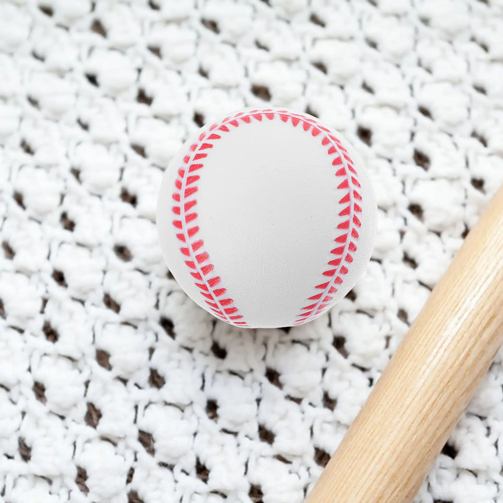 5Pcs Hard Baseball Rubber Sports Balls White 2.5 Inch for Outdoor Play Training Practice Exercise Bounce Ball