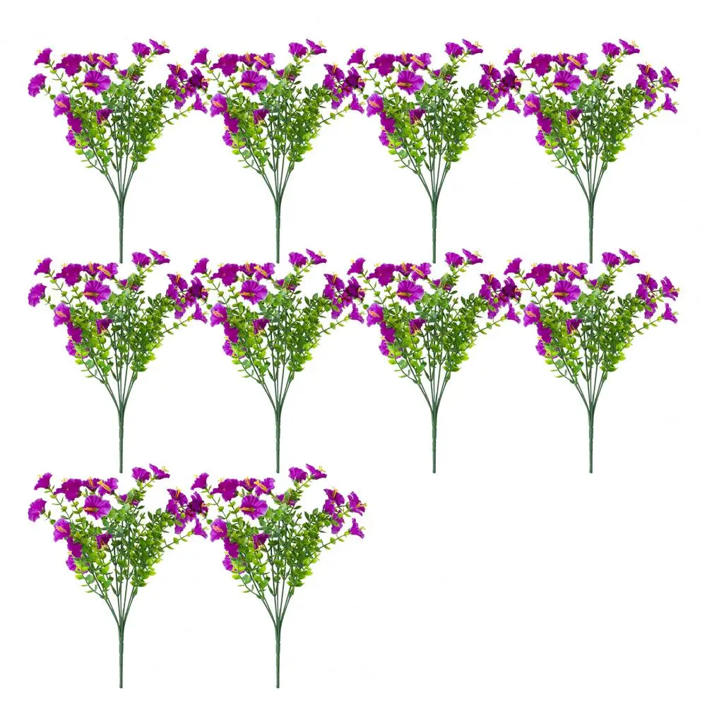 

Long-lasting Artificial Plants Simulated Flowers Realistic Uv Resistant Faux Petunia Flowers Bunch for Outdoor Decor for Porch