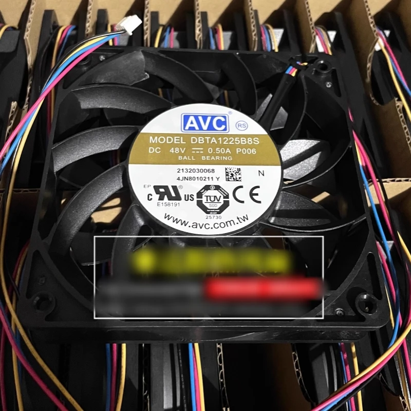 

Free shipping for brand new AVC DBTA1225B8S 12025 48V 0.50A four wire PWM speed control switch cooling fan