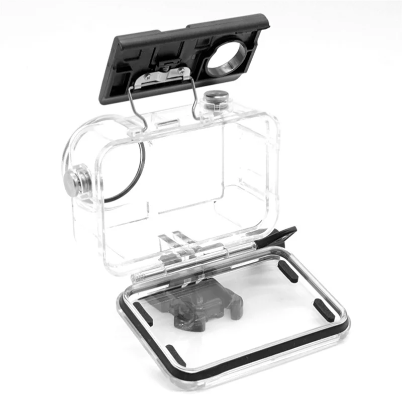 A93P 1 PCS Waterproof Case Diving 40M Depth Cold Shoe Opening Design Black For DJI Action 3 Action 4 Action Camera