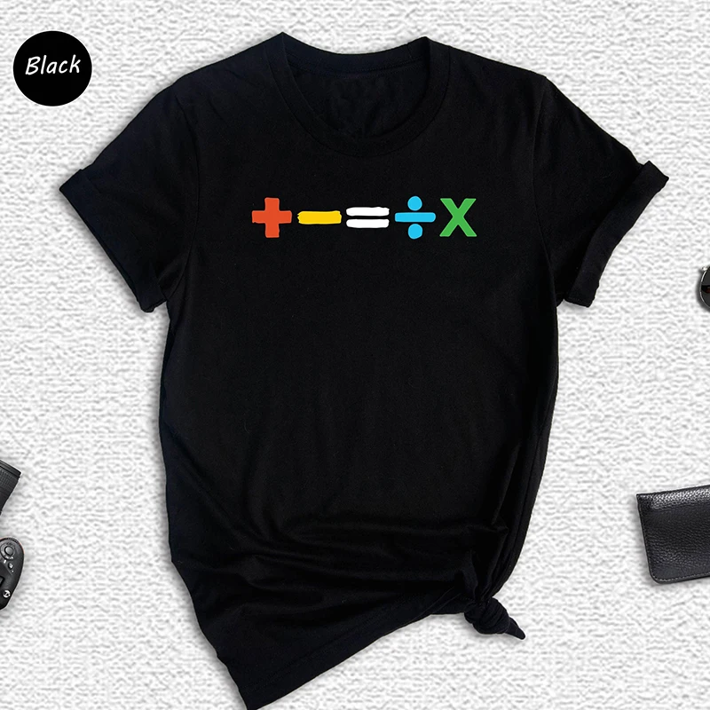 Mathematics Music Tour T Shirt Women Ed Sheeran Albums Fans Gift Tee Tops Casual Summer 100% Cotton T-shirt Trendy Fashion Tops