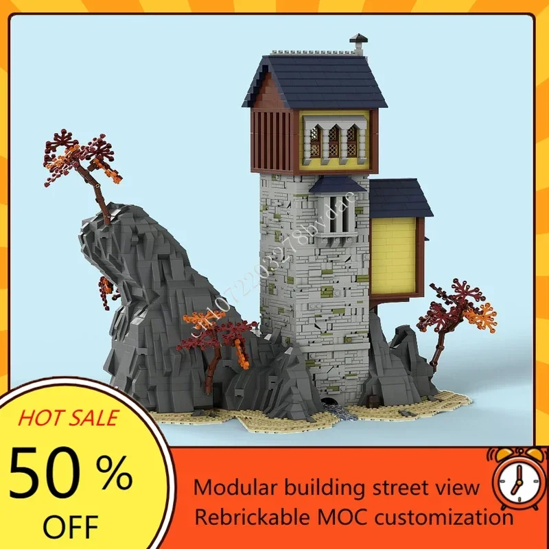 3787PCS Medieval Tower Modular MOC Custom Puzzle Creative Street View Architecture DIY Assembly Educational Model Toy Gift