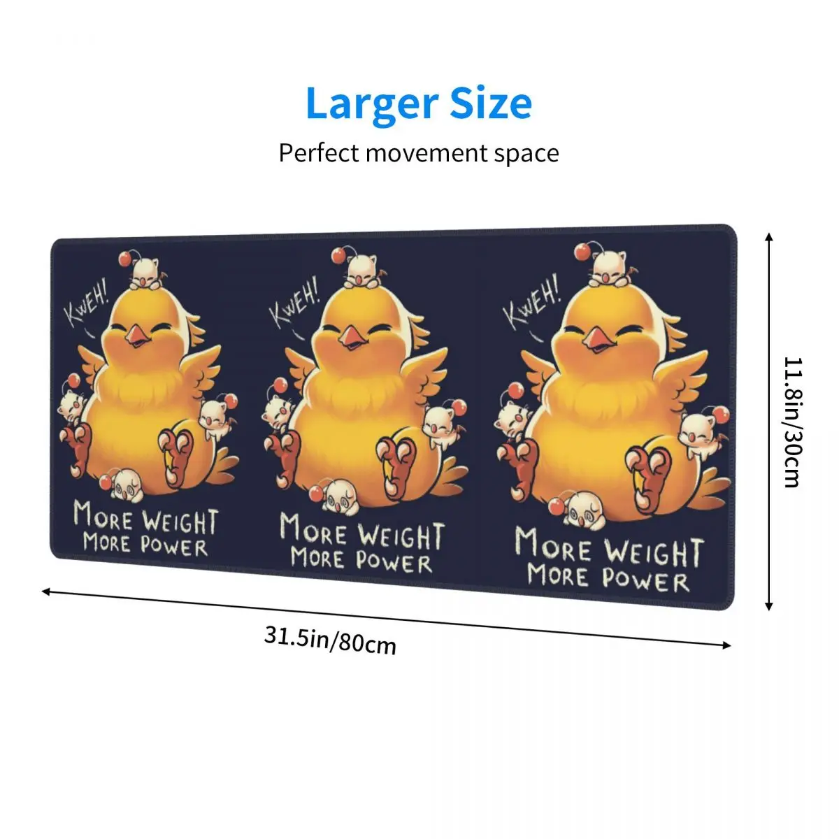 Large Mouse Pad Funny Fat Chocobo - Big Power Gamer PC Laptop Mats Keyboard Carpet Computer Gaming Office Accessories Desk Mat
