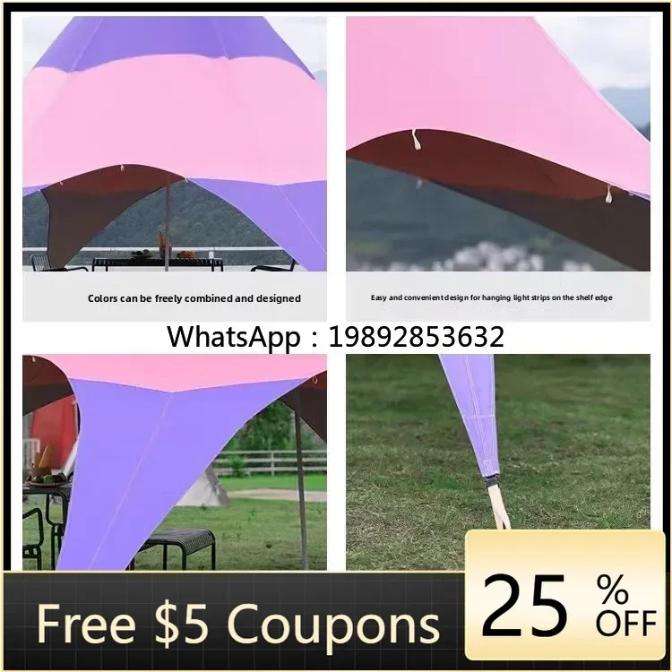 AB   Outdoor Canopy Tent Sunshade Umbrella Camping Campsite Winter Warm Portable Thickened Windproof