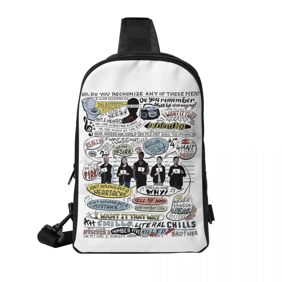 

I Want It That Way B99 (Colorized) Chest Bag Men Sling Crossbody Backpack Chest Bag Travel Hiking Daypack Shoulder Bag