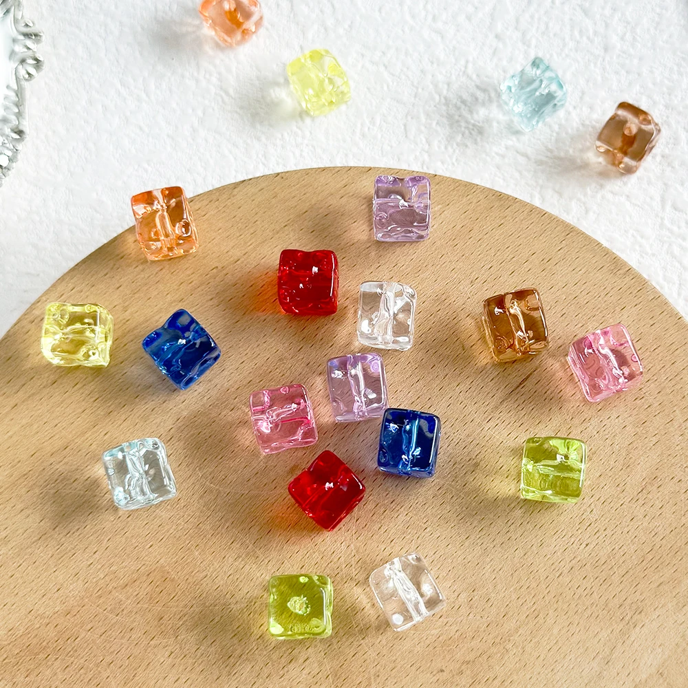 

Cordial Design 500Pcs 10*10MM DIY Fancy Bead/Clear Effect/Hand Made/Jewelry Findings & Components/Cube Shape/Acrylic Bead #19103