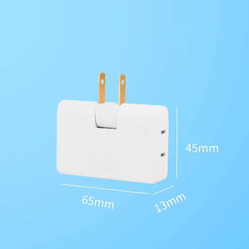 Rotatable ac power Socket Converter One In Three 180 Degree Extension wall Plug Multi us plug Mini Slim Outlet Adapter Light t1