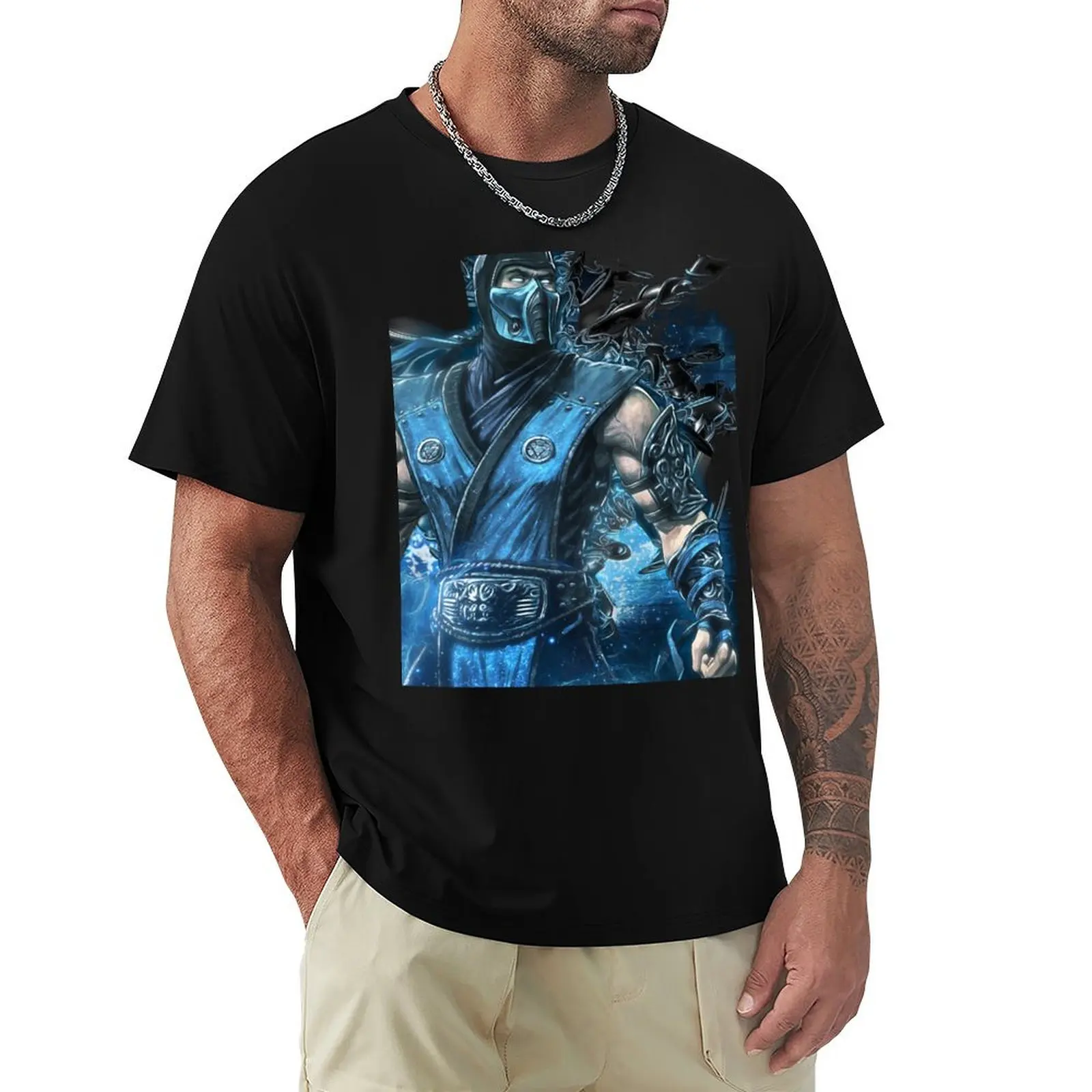 sub zero mortal combat T-Shirt Trendy Pattern T-Shirt for Men