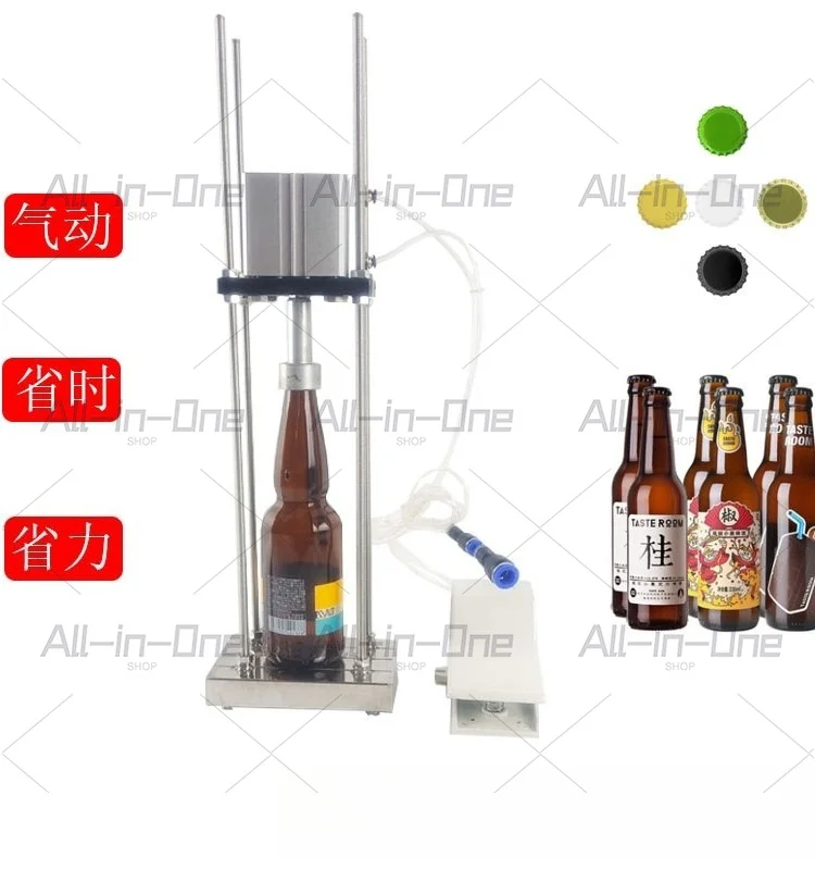 Homemade beer bottle capping machine Pneumatic semi-automatic bottle glass capping machine