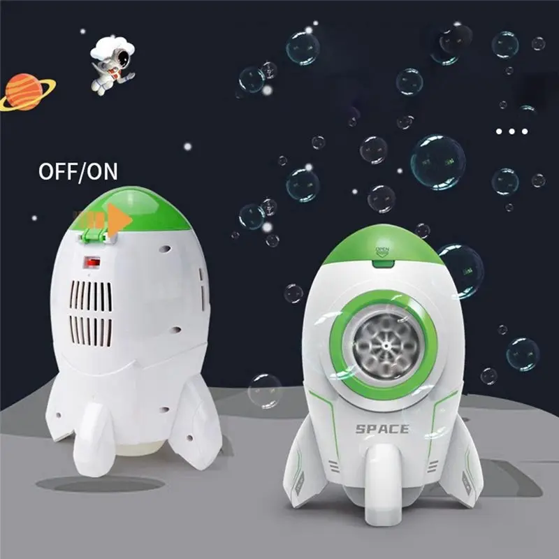 ماكينة فقاعات كهربائية صاروخية حمراء صافية FBIL-V16 مع شحن خفيف بزر واحد لمرحلة الفقاعات للأطفال في الصيف #2