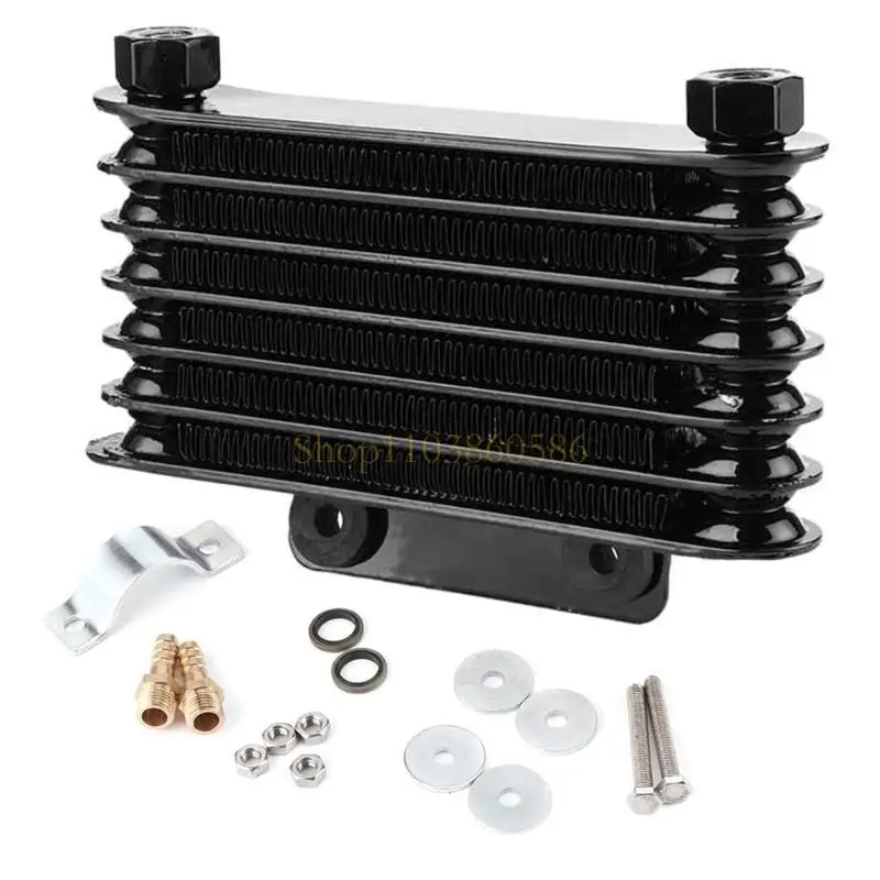 

242A Universal Motorcycle Oil Coolers High Efficiency Metal Oil Coolers Cooling System Oil Coolers for 125CC to 250CC Bikes