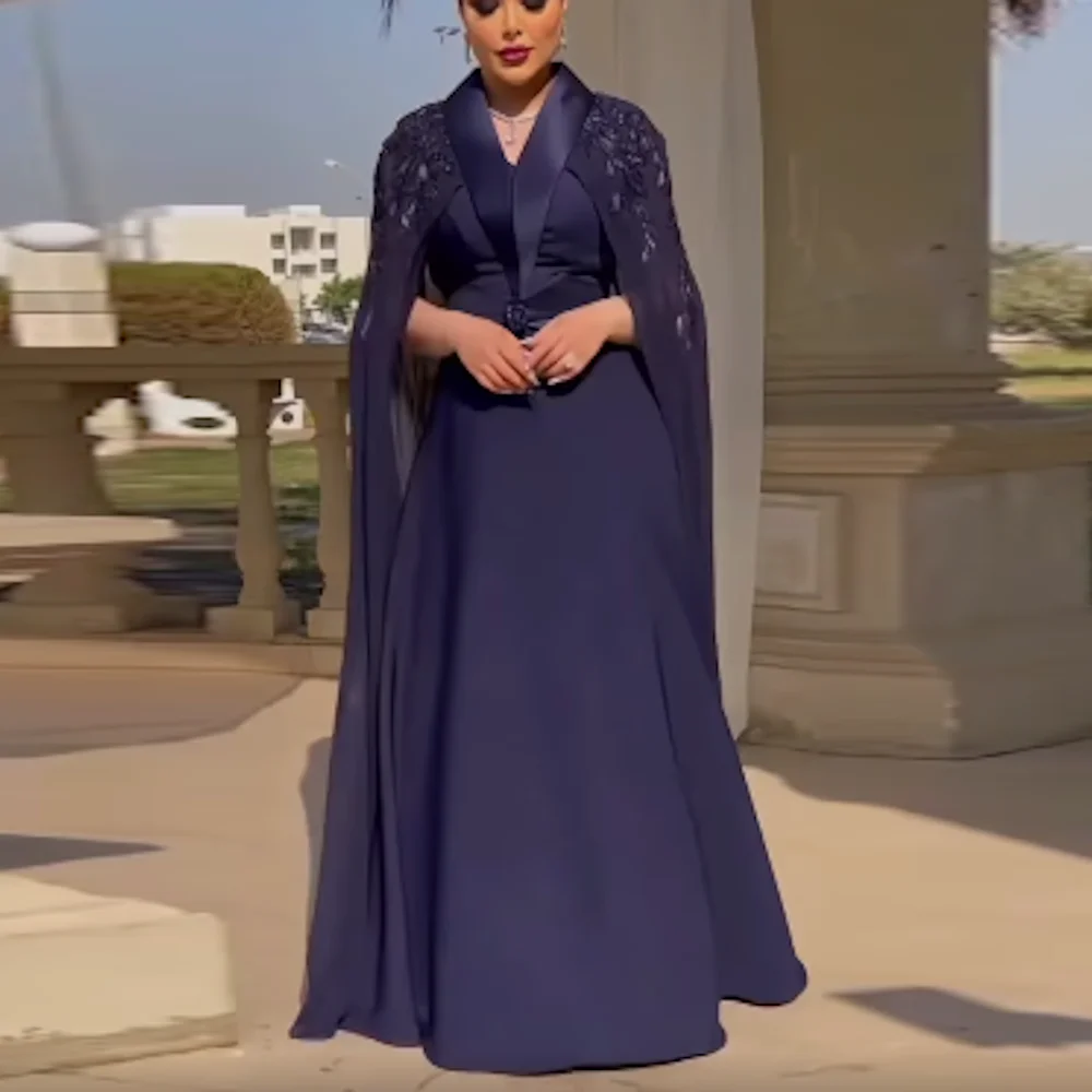 ROSELLA Fashion V-neck A-line Floor Length Embroidery Sleeveless Sash Sweep Train Women Evening Dress Prom Gown New 2023