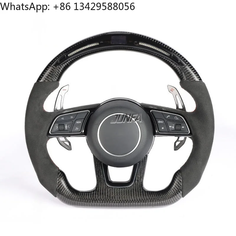 

LED Race Display Carbon Fiber Steering Wheel Fit For Audi A1 A3 2018 2019 A4 A5 A6 A7 A8 S3 S5 S6 S7 RS3 RS4 RS5 RS6 RS7 TT TTRS